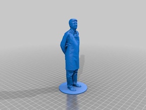 man apron people bbq body cook cooking figure figurine human kinect netfabb person reconstructme standing 3d print model - Mito3D