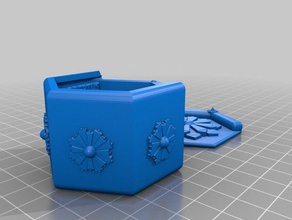 gótico flor caixa a arte giftbox jewelrybox deslizamento 3d print model - Mito3D