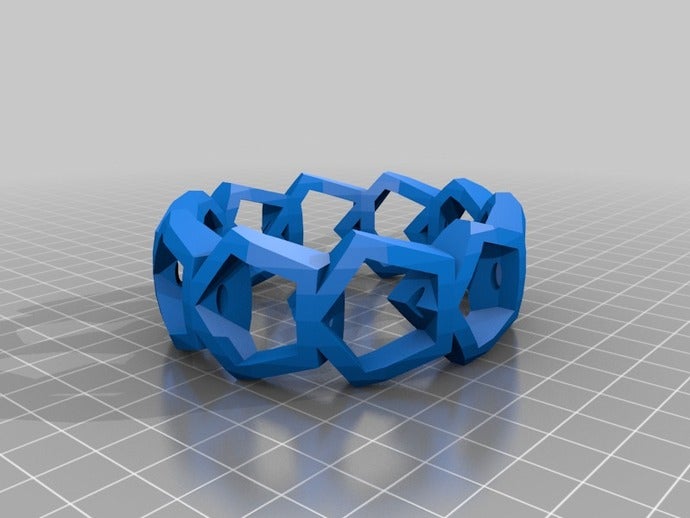 pentagon bracelet bracelets customized 3D print model - Mito3D