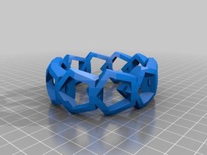 pentágono pulseira pulseiras personalizado 3d print model - Mito3D