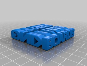 meu personalizados dois palavra escultura esculturas personalizado 3d print model - Mito3D