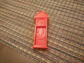 mini grandfather clock model furniture keychain miniature 3d print model - Mito3D