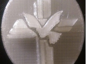 paloma de la paz ornamento navidad monedas & insignias adorno luterana 3d print model - Mito3D