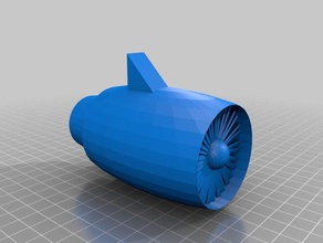 jet modèle de moteur l'ingénierie 3d print model - Mito3D