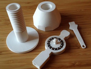 printrbot simple metal spool holder w semi printed ball bearing & thread lock 3d printer accessories filament 3d print model - Mito3D