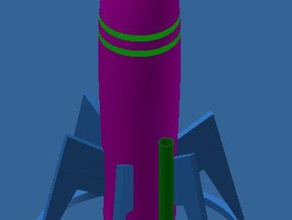 rocket propelled Objekt Physik & Astronomie Modell Rakete science-fiction 3d print model - Mito3D