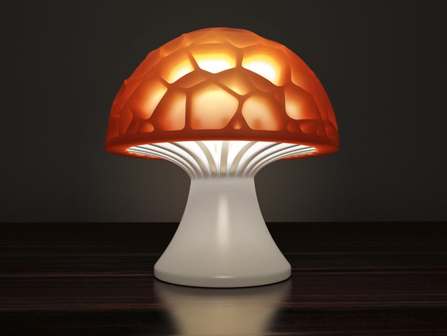 de voronoi la seta lámpara decoración casa hongo 3D print model - Mito3D