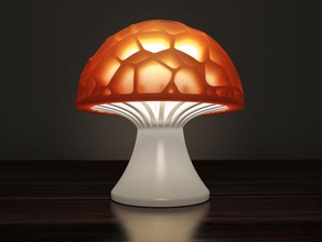 voronoi mantar lamba dekor ev 3d print model - Mito3D