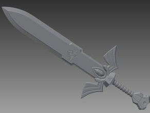 legend zelda wind waker master sword props blade complete hilt 3d print model - Mito3D