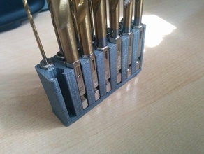 hex shank drill bit holder - 14 hole version tool holders & boxes 3d print model - Mito3D