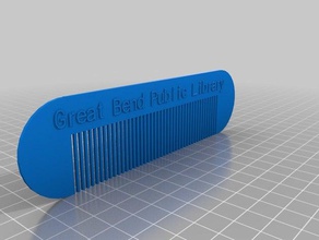 great bend-Bibliothek Kamm - Zubehör kundengebundene 3d print model - Mito3D