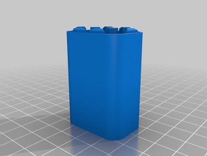 aaa 2x2 boîtier de la batterie les conteneurs personnalisé 3d print model - Mito3D