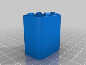 aaa 3x2 caso da bateria inferior recipientes personalizado 3d print model - Mito3D