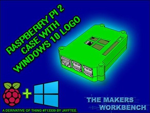 raspberry pi 2 cas de windows 10 logo l'électronique hacktheworld makeawesome makersworkbench microsoft b bplus logement 3d print model - Mito3D