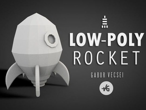 low-poly cohete vehículos lowpoly baja poli modelo de el vecsei 3d print model - Mito3D