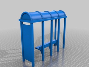 bus stop madrid buildings & structures 3d print model - Mito3D