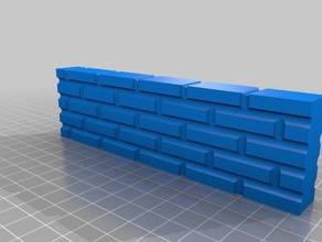 wall buildings & structures bricks 3d print model - Mito3D