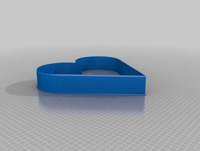 my customized parametric cookie cutter - heart kitchen & dining 3d print model - Mito3D