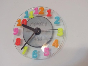 numbers 3d printing clock 3d print model - Mito3D