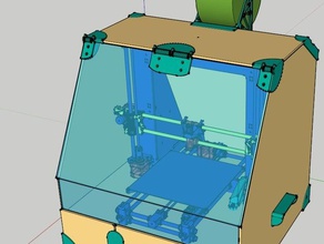 prusa i3 stampante Stampante 3d accessori box plastica di sistema compensato 3d print model - Mito3D