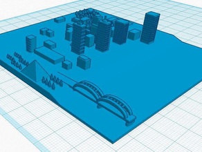 micro city memphis river gaps filled 3d printing 3d print model - Mito3D