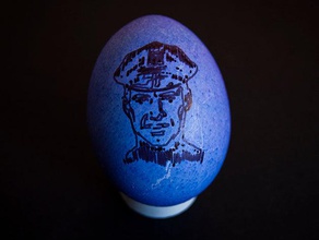 officer ei Kunst eggbot Polizei 3d print model - Mito3D