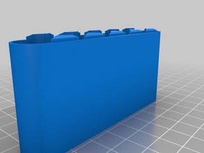battery case aa 1x6 bottom containers customized 3d print model - Mito3D