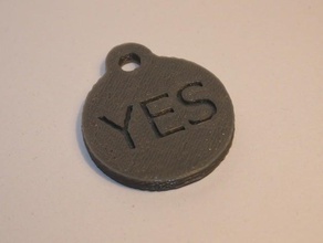 decision making keychain keychains decide no yes 3d print model - Mito3D