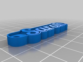 sarah name chain organization customized 3d print model - Mito3D