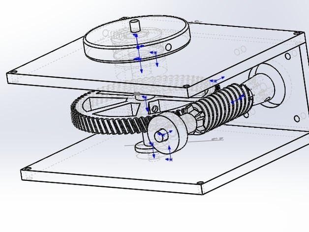 astro-tracker - Sterne-tracker Astronomie gezeigten Aufnahmen liegen bei galaxy Milchstraße nanotracker nema17-stepper-motor Stern starphoto star tracker tracker-motor tracker-Schrittmotor Wurm-Getriebe 3D print model - Mito3D