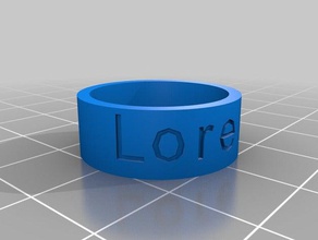 lorelee's ring rings customized 3d print model - Mito3D