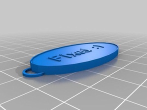 meu personalizados oval keychainrff chaveiros personalizado 3d print model - Mito3D