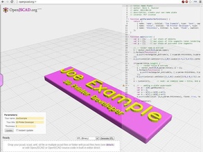 name plate generator openjscad coins badges parametric 3d print model - Mito3D