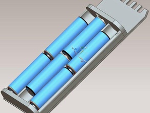 bp7217 pile aa adaptateur les pièces de rechange batterypack support batterie dsp-100 dsp100 fluke compteur 3d print model - Mito3D