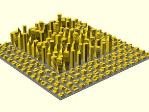 anpassbare Stadt Gebäude & Strukturen 3d print model - Mito3D