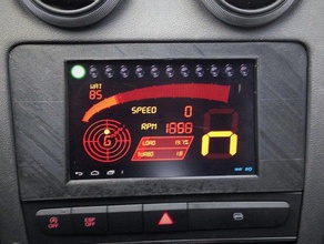 audi a3 nexus 7 dash mount - v11 automotive 2din android asus car radio tablet 3d print model - Mito3D