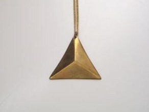 daft punk triangular necklace costume cosplay triangle 3d print model - Mito3D