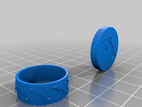 copy dolphin ring coin 3d printing 3d print model - Mito3D