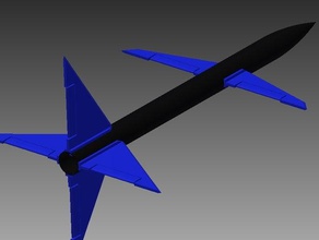 model rocket glider concept robots radio control rc 3d print model - Mito3D