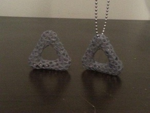 triangular voronoi pendant jewelry 3p3d art meshlab necklace toroid torus mesh 3d print model - Mito3D