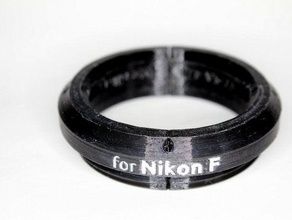 nikon f adapter guerillabeam projectors camera 35mm gbeam-lens-adapter lens 3d print model - Mito3D