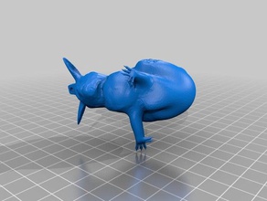 gorila 3d-drucken conejo cuernos ficcion 3d print model - Mito3D