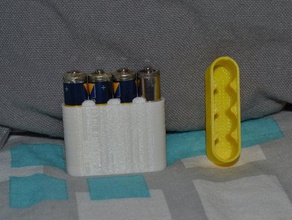 4 1 bateria aaa caso recipientes personalizado 3d print model - Mito3D