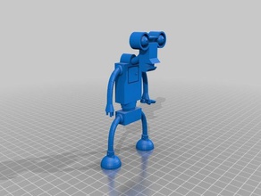 roberto futurama La impresión en 3d figura impresion monkeycustoms el robot 3d print model - Mito3D