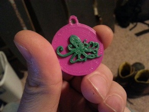 octopus pendant 3d print model - Mito3D