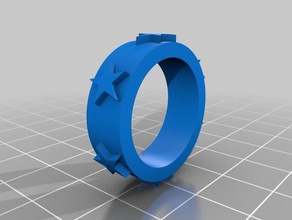 star ring jewelry 3d print model - Mito3D