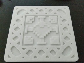 8 bits compagnon cube coaster cuisine et salle à manger 3d print model - Mito3D