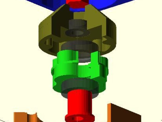 hypocycloid 251 example engineering gear reduction nema14 speed reducer 3D print model - Mito3D