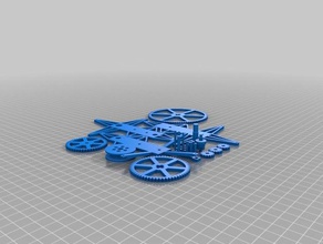 gear exchange components 3d printing crank gears lever pulley 3d print model - Mito3D