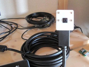 raspberry pi boîtier de la caméra hdmi câble rallonge l'électronique camera cas 3d print model - Mito3D